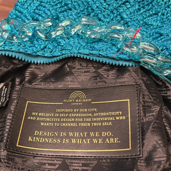 Kurt Geiger Blue Crochet Women's Bag, NWT - Picture 3 of 7